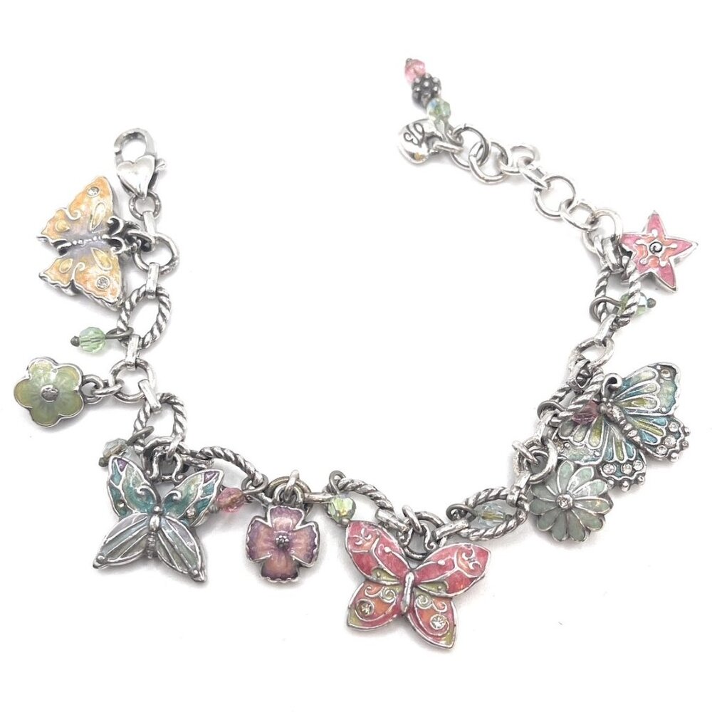 Brighton Multicolor Butterfly Charm Bracelet